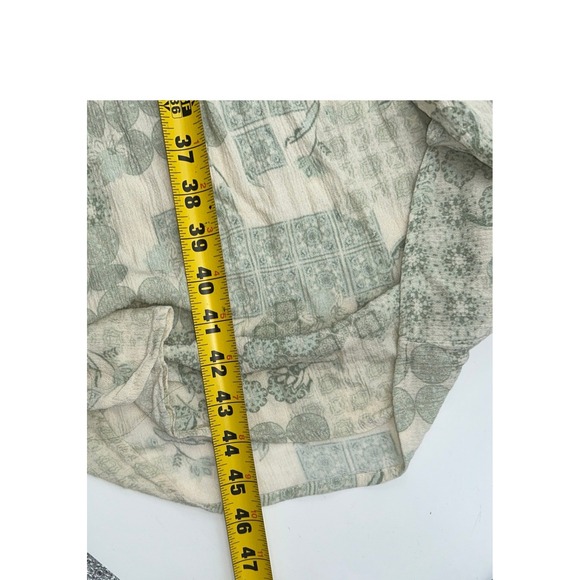 Wonderly Sage Green Smocked Maxi Dress Cottagecore Boho Prairie Romantic Size L - Picture 8 of 10